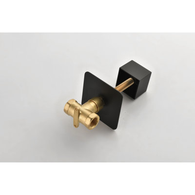 Valve de contrôle de volume en métal coulé 3/4 po pour douche - corps de poignée en laiton réglable, corrosion et rouille, noir mat, installation caractéristique de l'utilisateur avec résistance à la corrosion du corps noir