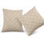 Ensemble de 2 coussins d'extérieur imperméables de 18 po x 18 po, coussins décoratifs à losanges losanges beiges modernes pour le jardin et le canapé