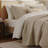 King 3 Piece Cotton Quilt Set Linen