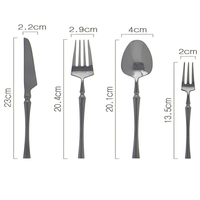 Ensemble de couverts 20 pièces couteaux en acier inoxydable haut de gamme