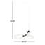 Base de chaise suspendue, ceinture blanche, support en fer, 42,75 po P, l, 81,35 H, 43,27 lb, fond avec support thermolaqué, profondeur 44, largeur, hauteur 80,