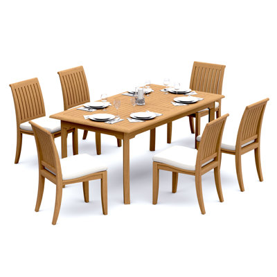 Lagos Teak Wood Patio Dining Set with