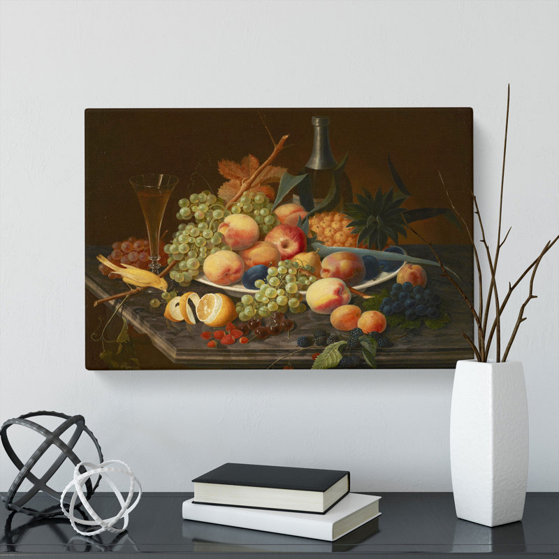 Still Life with Flowers and Fruit Vol.6 by Severin Roesen - Wrapped Canvas, 35cm H x 50cm W x 3cm D
