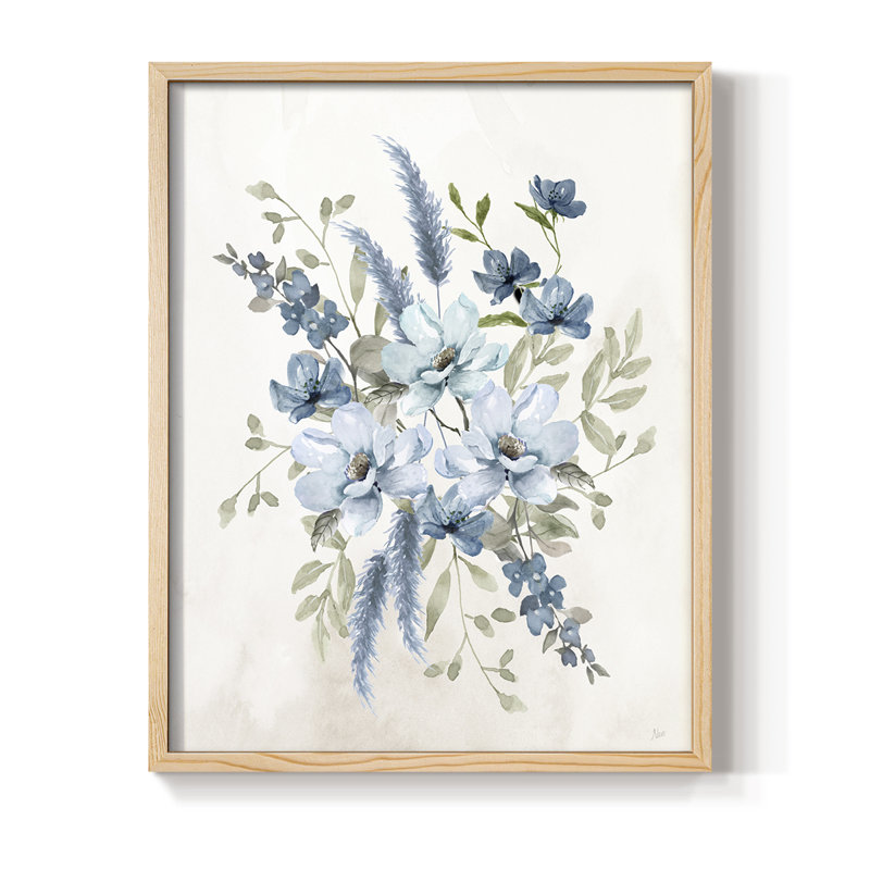 Sweet Blues II, reproduction encadrée - bois massif, H 15 po x l 12 po, Naturel