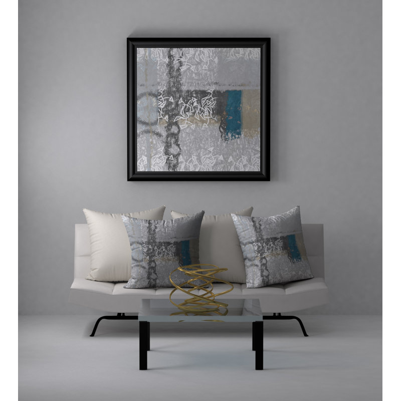 Abstract Reversible Throw Pillow, 18" x 18"