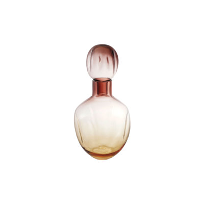 Glass Bottle with stopper Pink and