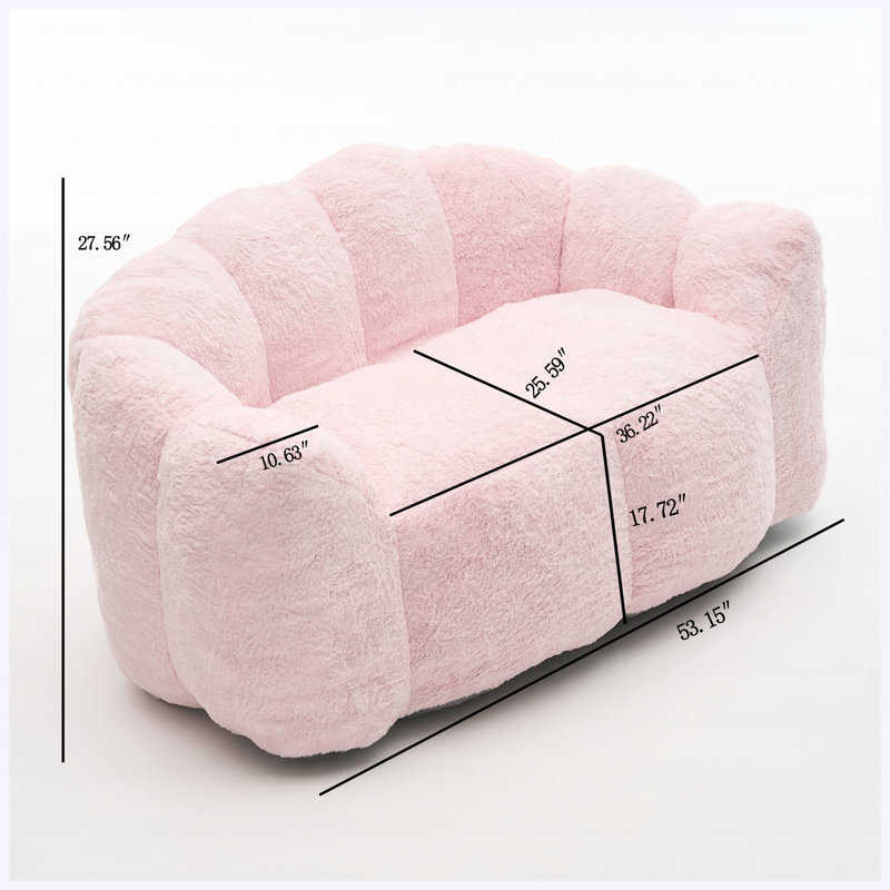 pour le salon, Baby Pink Microfiber / Microsuede