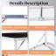 6 pi. Table de patio pliante noire en aluminium-1143705299