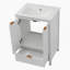 Ensemble de meuble-lavabo moderne avec lavabo, trou de robinet simple, panneaux de porte texturés, tiroir et rangement spacieux pour une utilisation pratique-1436282404
