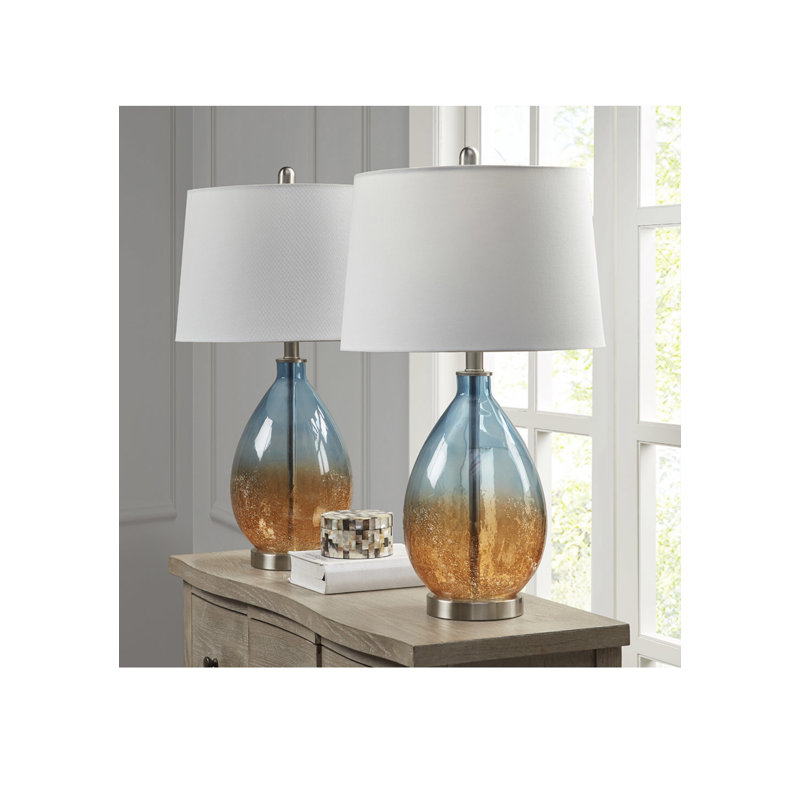 Lampe de table en verre Seianna