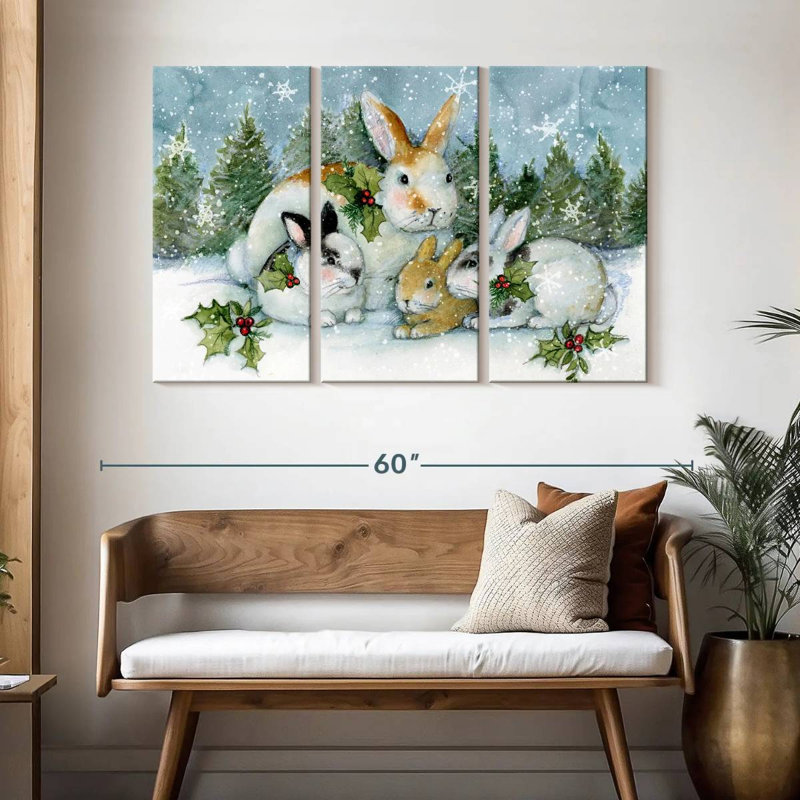 Brampt Enchanted Bunnies I, 32" H x 50" W