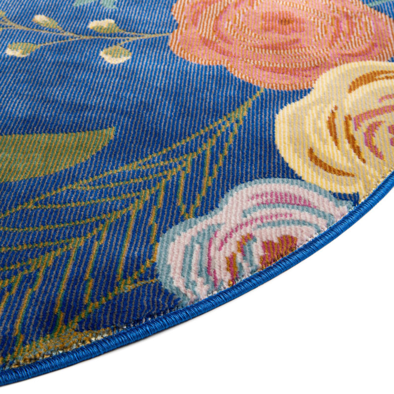 Floral Indoor Rug, Round 3'3"
