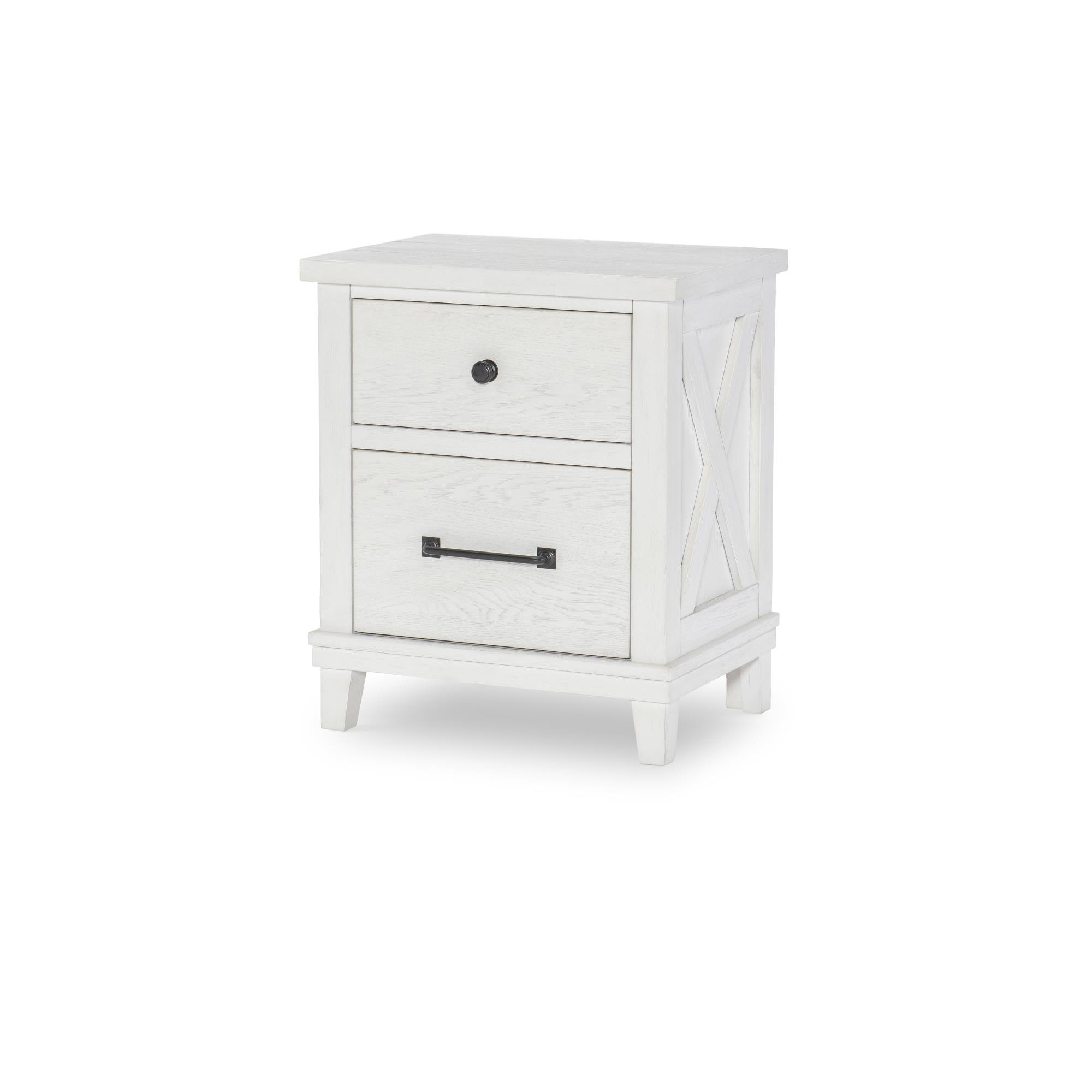 Flatiron 2 Drawer Nighstand, White