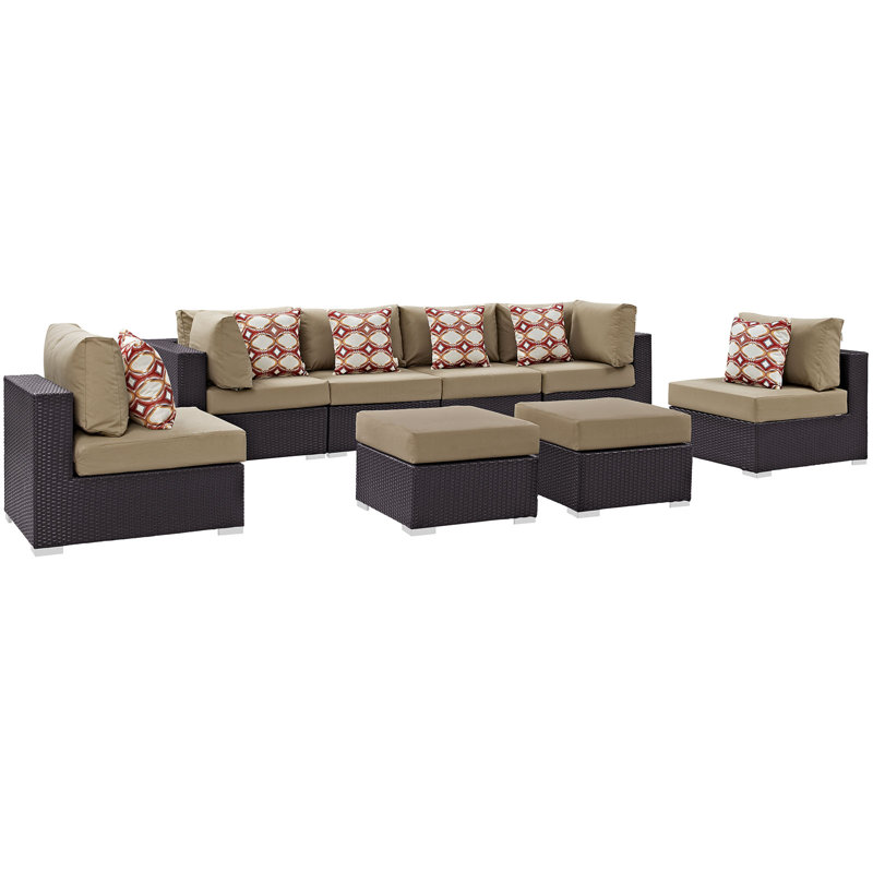 Ensemble modulaire d'extérieur 8 pièces Convene, Moka