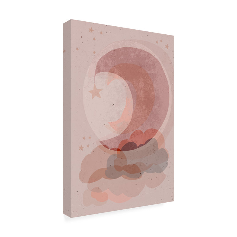 Ganell Gentle Moon sur toile, H 19 po x l 12 po x P 2 po