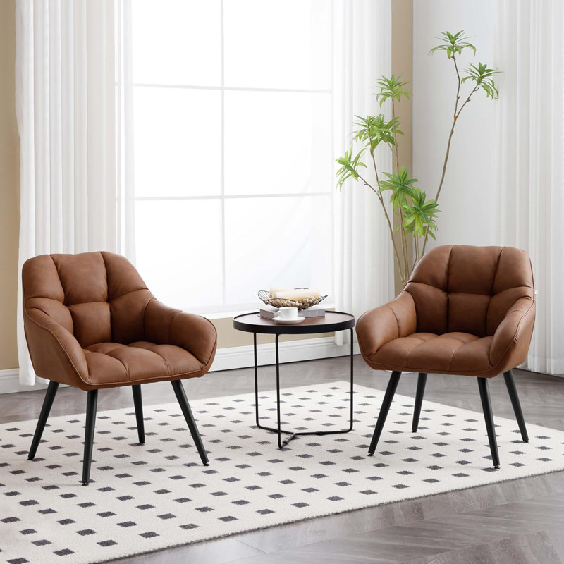 Ellicottville Faux Leather Armchair
