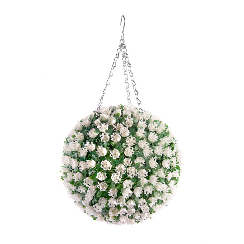 Faux Plant, 28cm H x 28cm W x 28cm D, White