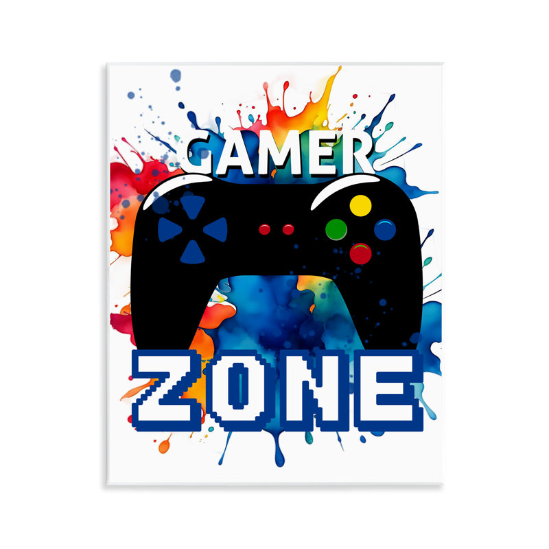 Plaque murale Vivid Modern Gamer Zone, design par Kim Allen
