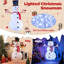 Bonhomme de neige de Noël illuminé 6 pi avec bonhomme de neige de Noël et chapeau noir