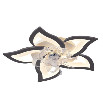 Dylahn 27.2" 7 - Blade Dimmable LED Ceiling Fan with Remote Control and APP