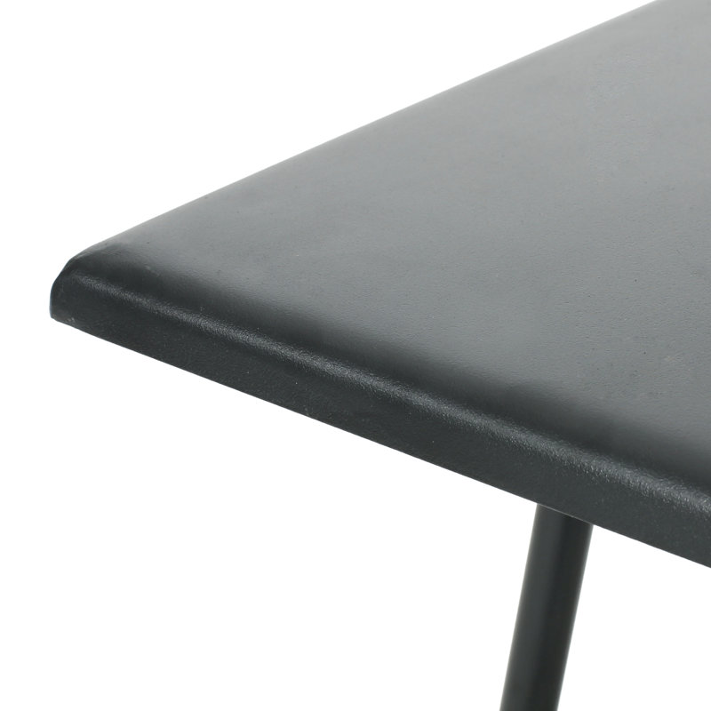 Table d'appoint grise avec structure en fer et esthétique moderne de 18 po de gris, structure en acier