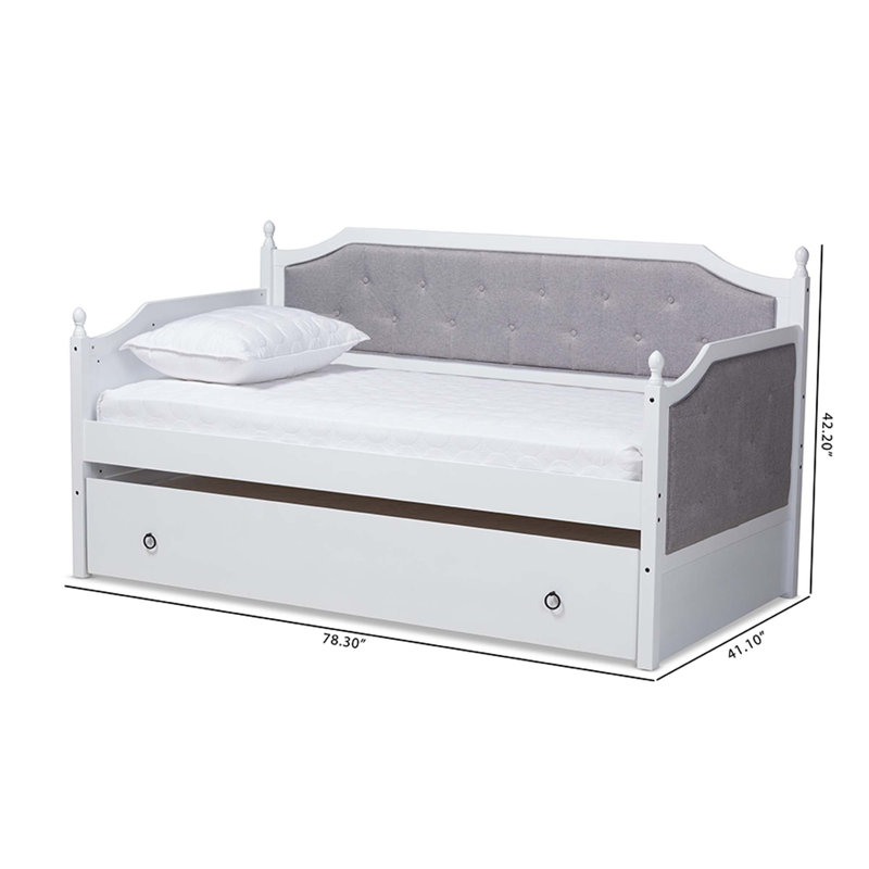 Madrid Upholstered Daybed, White