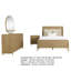 Ensemble de chambre avec grand lit 4 pièces Fij, miroir de commode rond, brun sable, rotin-114565955-114565958