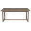 Table d'extérieur pour patio, cour, jardin, brun