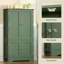 Armoire d'appoint 43 po avec 6 tablettes de porte, armoire de garde-manger avec 4 portes, armoire de rangement de cuisine pour le salon, la salle à manger, vert-2114442119