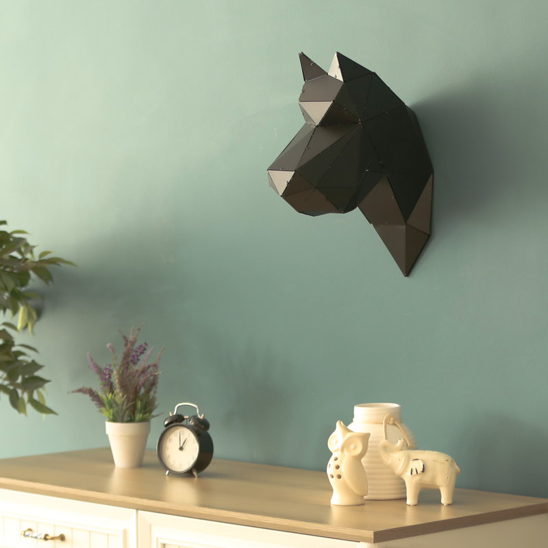 Animals Wall Decor on Metal, Black