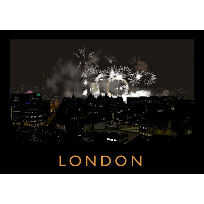 London Fireworks 1 Piece Wall Art