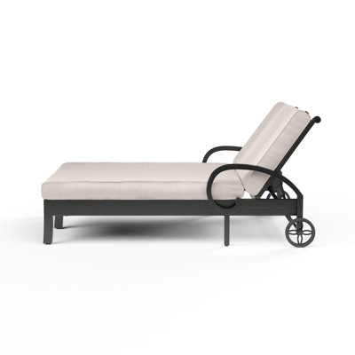 Monterey 81'' Long Reclining Double Chaise Sunbrella with Cushions