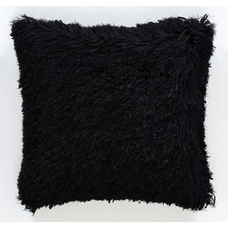 Housse et insert d'oreiller carré, Noir