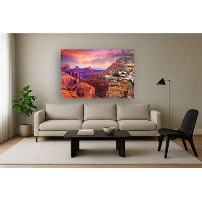 Grand Canyon Arizona Frameless Tempered Glass Wall Art - 40" x 60"