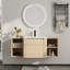 Ensemble de meuble-lavabo mural simple 48 po avec plateau en céramique Narnby-1481189862-1494290472