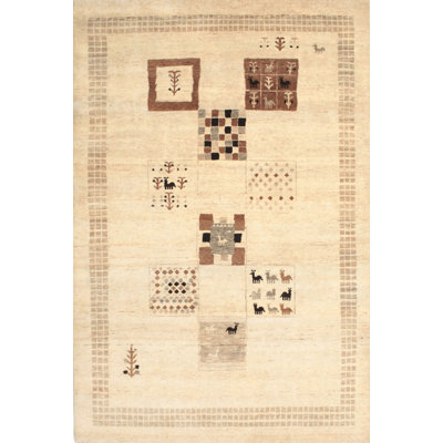 Tapis beige/brun/noir contemporain