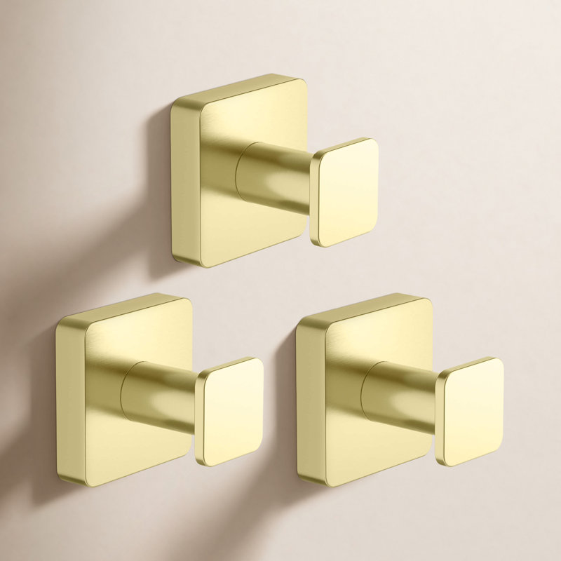 Blaze Wall Mounted Robe Hook, Brushed Gold