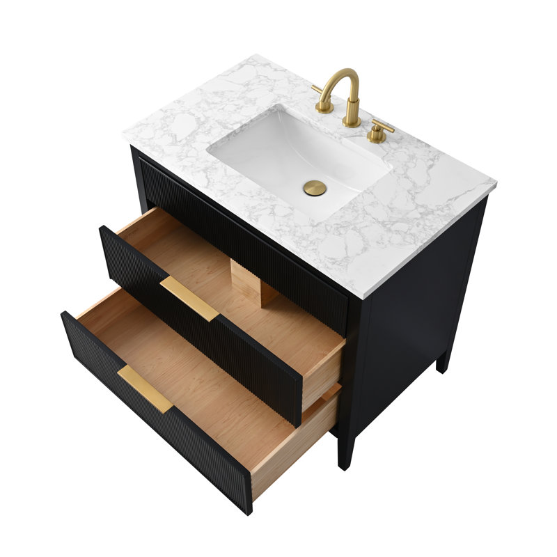 Emma 36" W Single Vanity, Black
