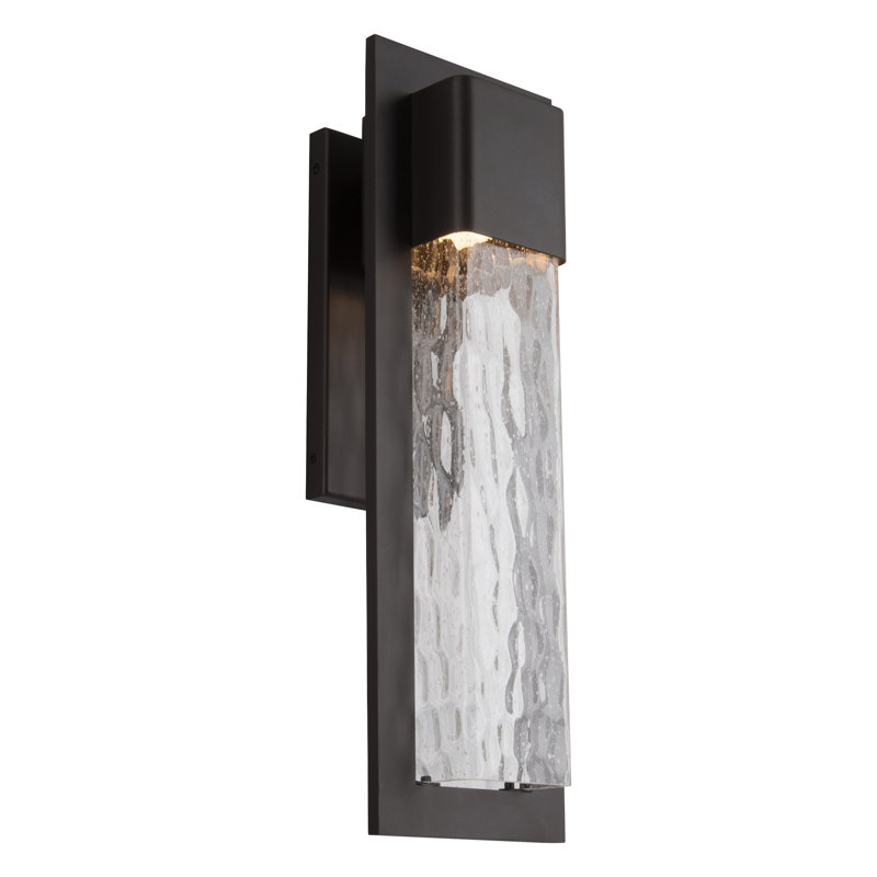 Applique murale d'extérieur à DEL intégrée à 1 ampoule Mist, Bronze, H 20 po x l 6,5 po x P 5,5 po