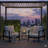 Set Of 2   28" All-Weather Aluminum Patio Armchairs With Thick Light Gray Cushions & Black Frame-1294738755