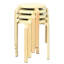 Tabouret court en bois massif 18,5 po-349881915