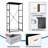 4 Drawer Dresser for Bedroom, Narrow Chest of Drawers, Wooden Top and Study Iron Frame 18"x37.5"-(WxH)