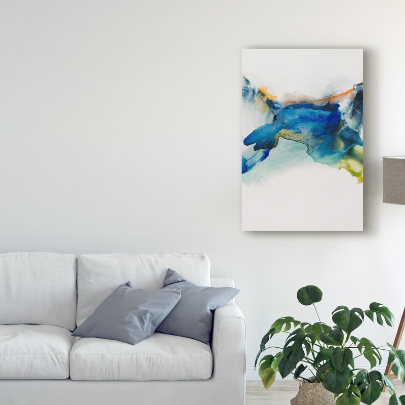 « abstract terrain ii », peinture sur toile tendue, H 19 po x l 12 po x P 2 po