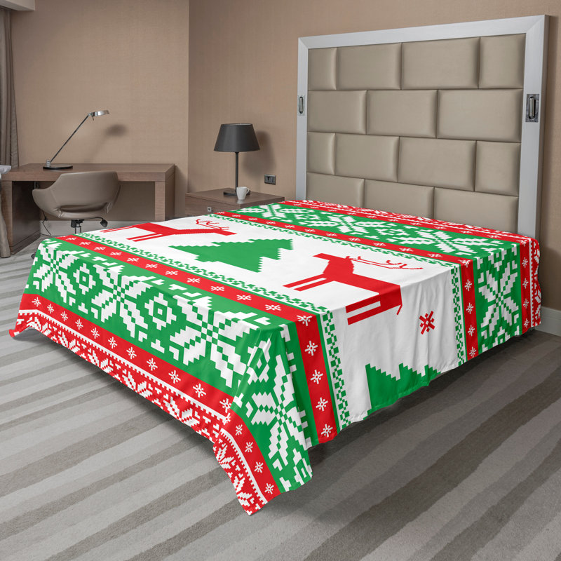 Drap de Noël Ambesonne, Drap plat grand