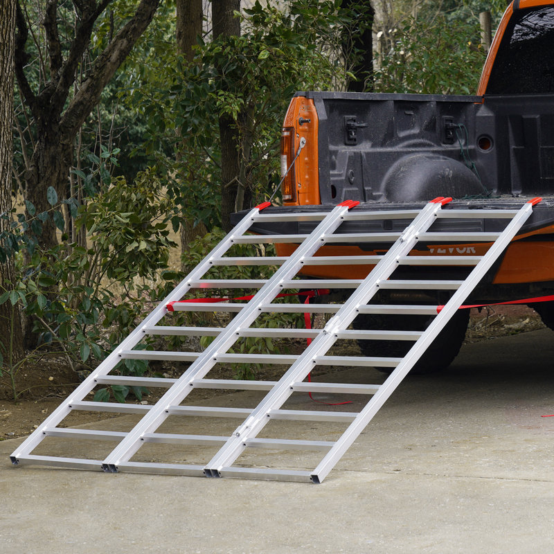 Rampe de chargement en aluminium à trois volets 1 500 lb 77 po x 54 po pour tracteurs