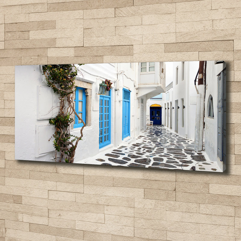Greek Streets - Wrapped Canvas Print