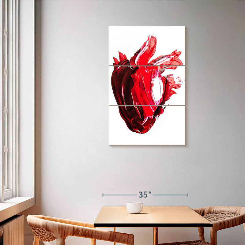 Kelan Abstract Human Heart, 57" H x 36" W