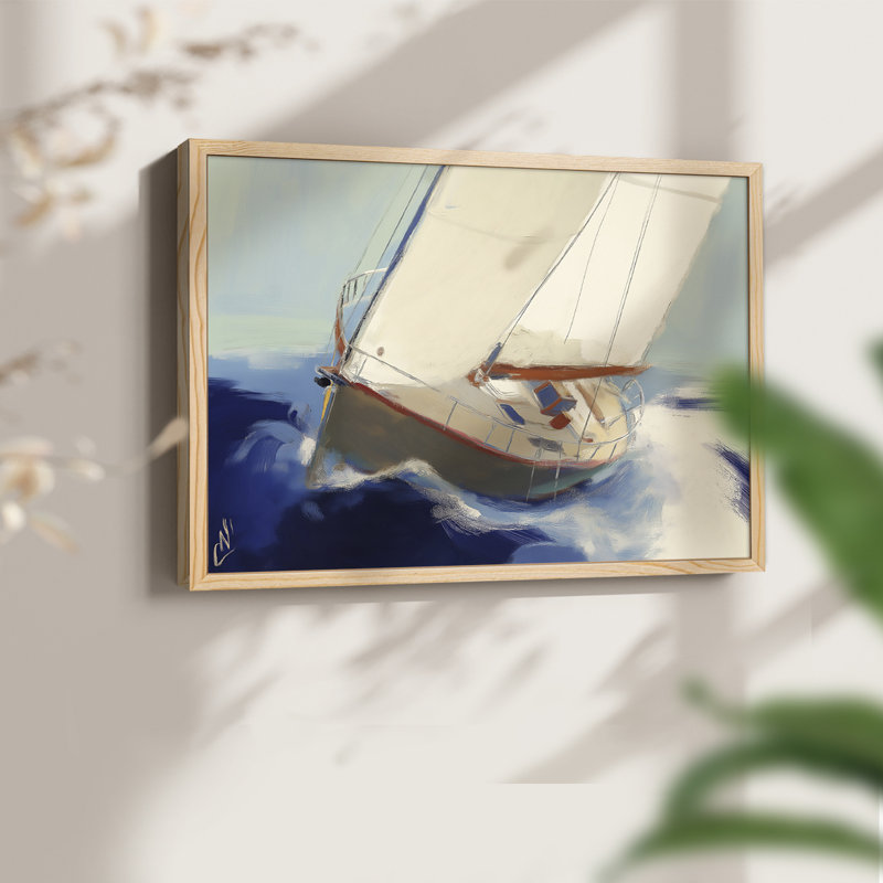 Série nautique - XLI - Reproduction encadrée - Restickable, H 8 po x l 10 po, Naturel