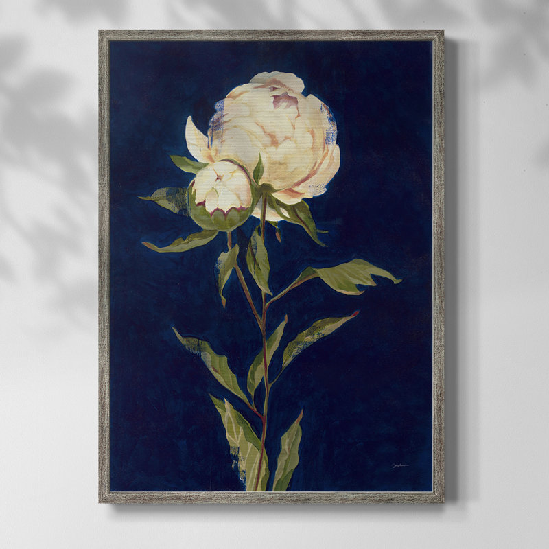 Impression encadrée «PRETTY AS A PEONY II» - bois massif, H 21 po x l 17 po