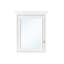 Armoire à pharmacie avec cadre en bois massif avec miroir et tablettes en bois l 24 po x H 30 po-1841709971-1841709968